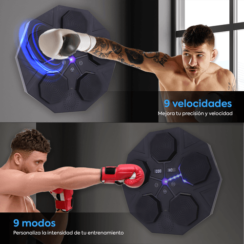 Máquina de Boxeo Inteligente con Bluetooth para Música con Luz Led Rock Gym