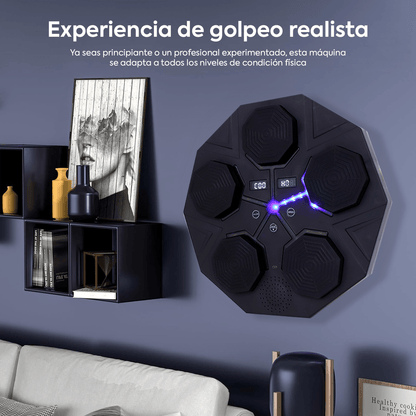 Máquina de Boxeo Inteligente con Bluetooth para Música con Luz Led Rock Gym